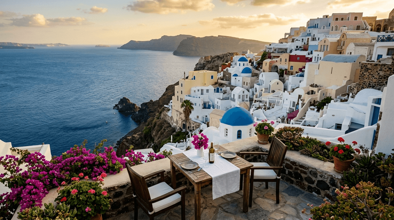A terrace over the Aegean